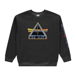 M Pink Floyd Women’s Grey Embroidered Crewneck Graphic Sweatshirt Sweater Hoodie